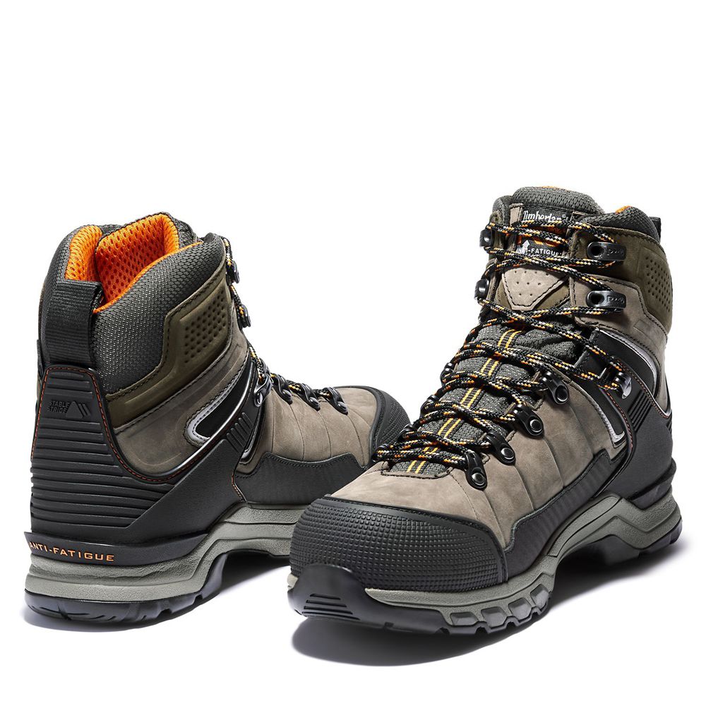 Bocanci De Muncă Timberland Barbati Masline Verzi/Negrii - Pro® Hypercharge Trd Waterproof Composite